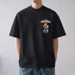 Printed Round Neck T-Shirts - California Black