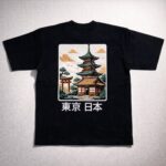 Printed Round Neck T-Shirts - Black - Image 4