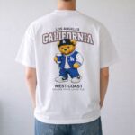 Printed Round Neck T-Shirts - California White - Image 2