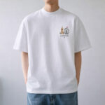 Printed Round Neck T-Shirts - London White