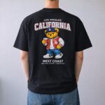 Printed Round Neck T-Shirts - California Black - Image 2