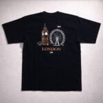 Printed Round Neck T-Shirts - London Black - Image 4