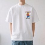 Printed Round Neck T-Shirts - California White
