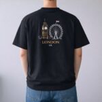 Printed Round Neck T-Shirts - London Black - Image 2